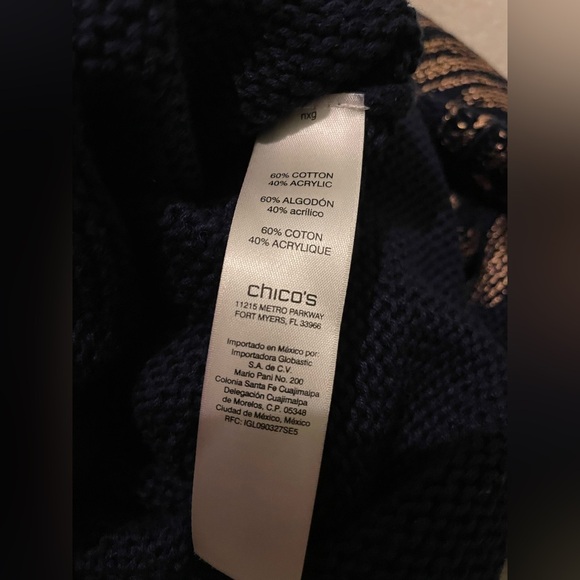 CHICO’s boat neck sweater size 1 like new - Picture 7 of 9